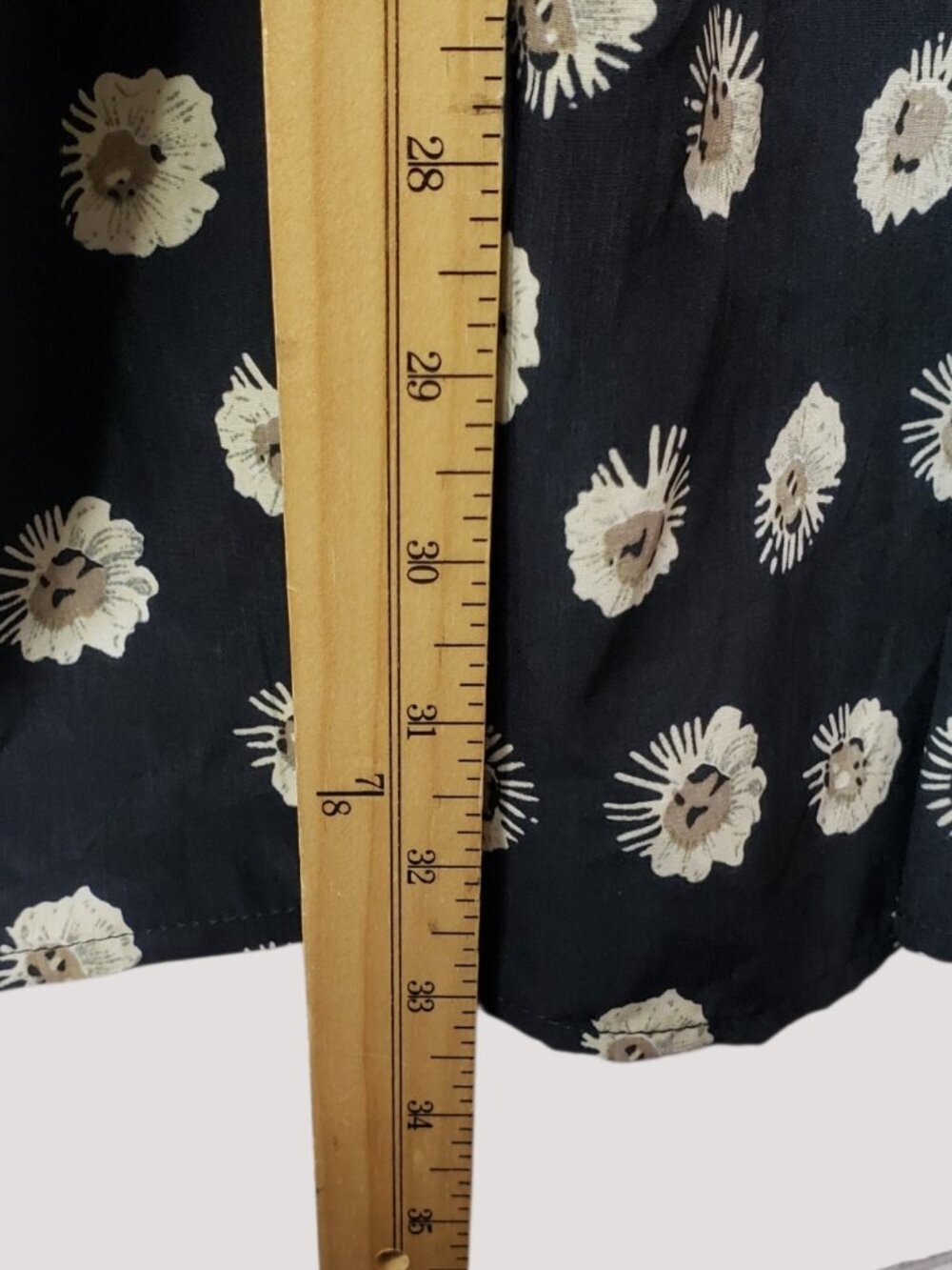 Urban Renewal Vtg Floral Print Babydoll Dress Black/cream Medium - Picture 4 of 8